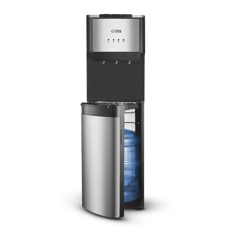 Water cooler with store bottle on bottom